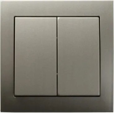 Gyertyatartó kapcsoló szatén kettős fénykapcsoló LP-2W/45 Kier Ospel