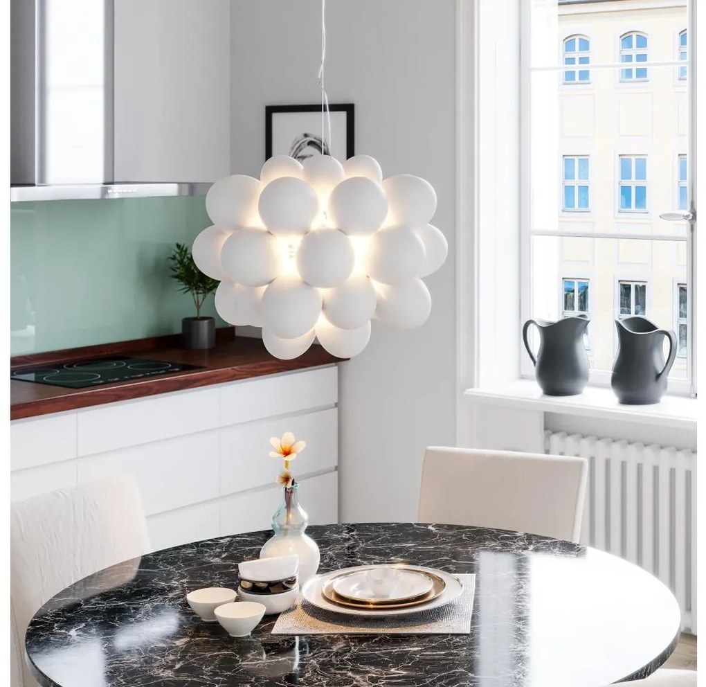 ByRydens 4200440-5002 - Csillár zsinóron GROSS 8xG9/4W/230V fehér