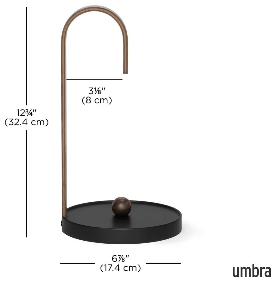 Fekete fa papírtörlő tartó ø 17 cm Bellwood – Umbra