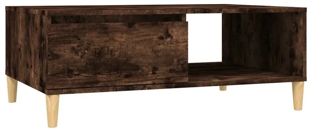 Füstös tölgy színű fatermék dohányzóasztal 90 x 60 x 35 cm