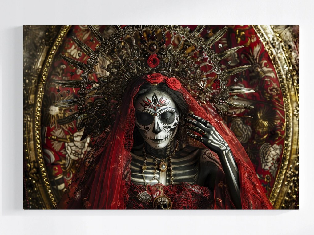 Canvas Vászonkép Portré Mikulás Mexikó Koponya Királynő 60x40