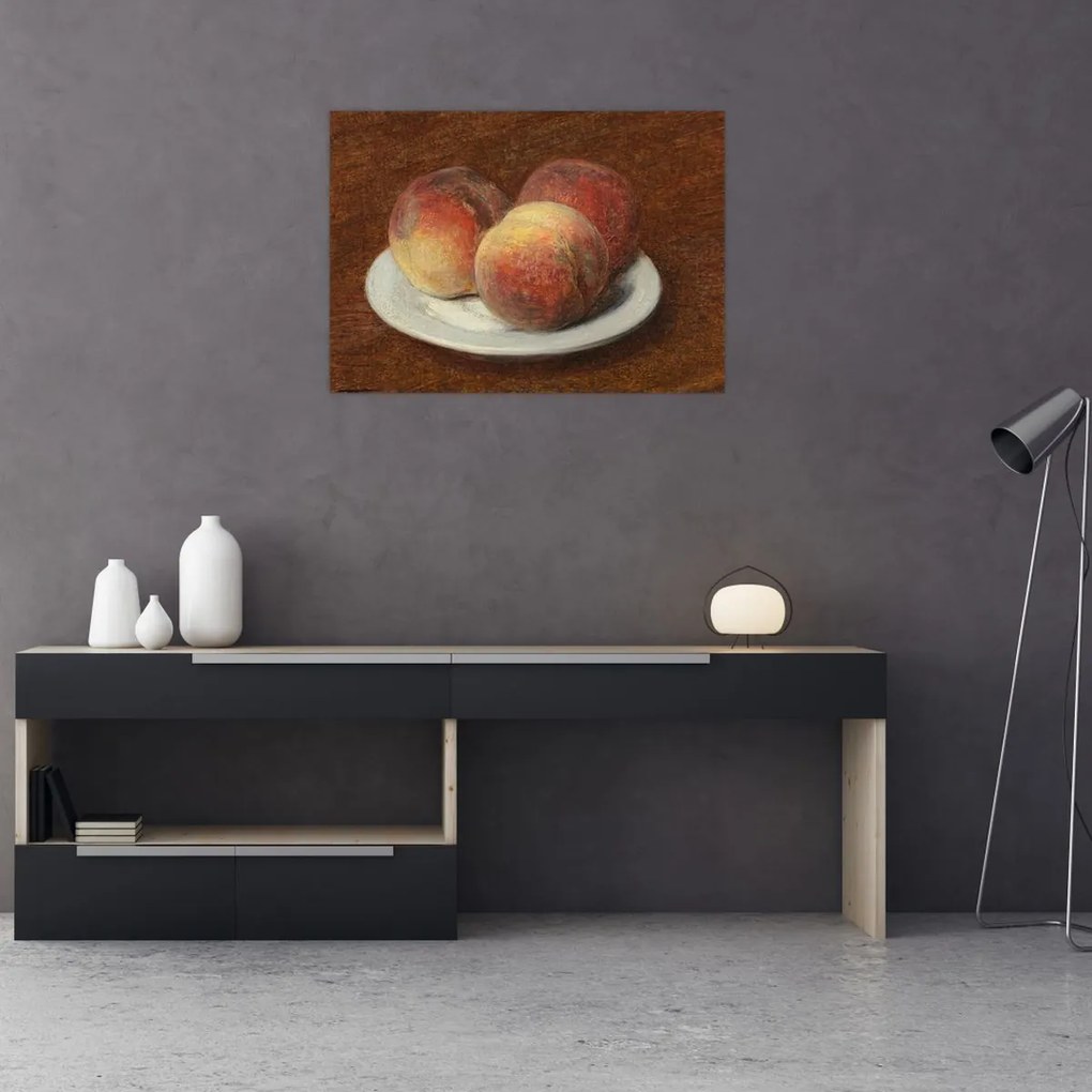 Kép - Henri Fantin-Latour, Three Peaches on a Plate, reprodukciók (70x50 cm)