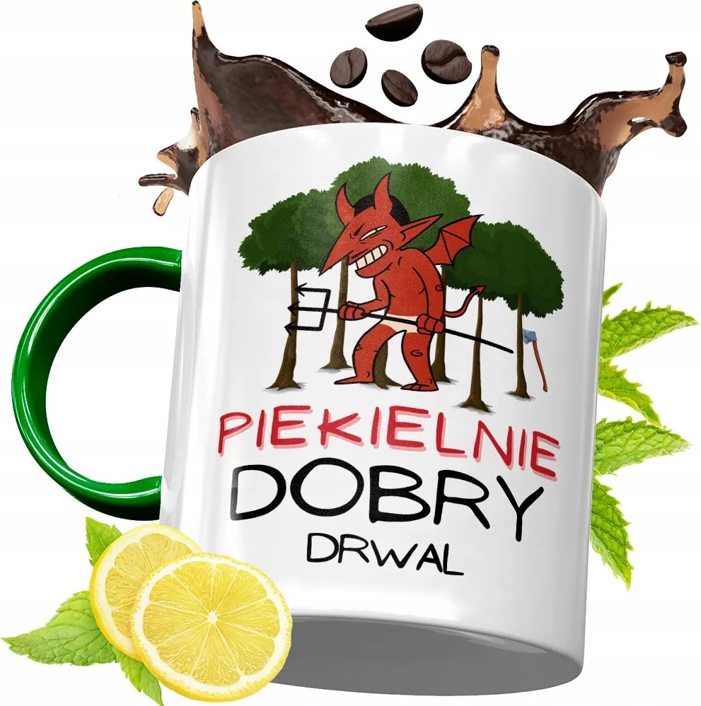 Zöld Bögre Favágónak Születésnapi Ajándék fényképes nyomtatással