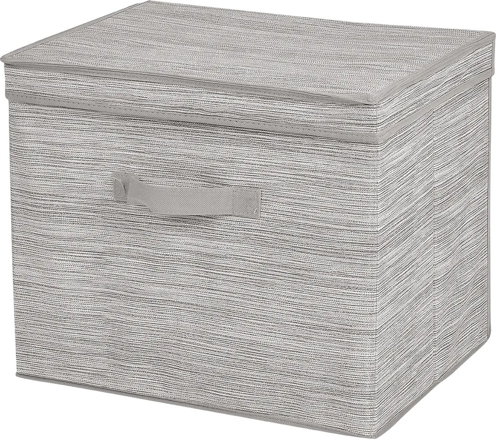 Miami rendszerező doboz fedéllel, bézs, 400x300x250mm, nem szőtt