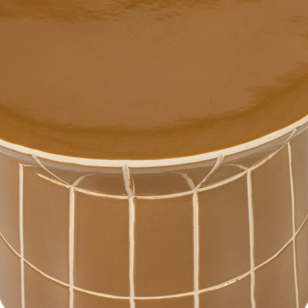 Kerámia kerek tárolóasztal ø 38 cm Plu – WOOOD