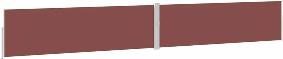 vidaXL barna kihúzható oldalsó terasz-napellenző 170 x 1200 cm