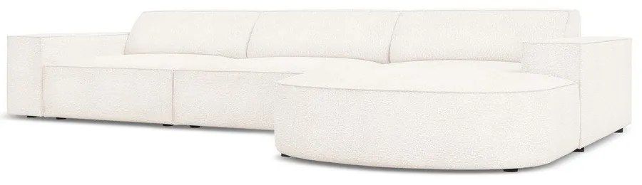 Bézs buklé szövet sarokkanapé (jobb oldali) Jodie – Micadoni Home