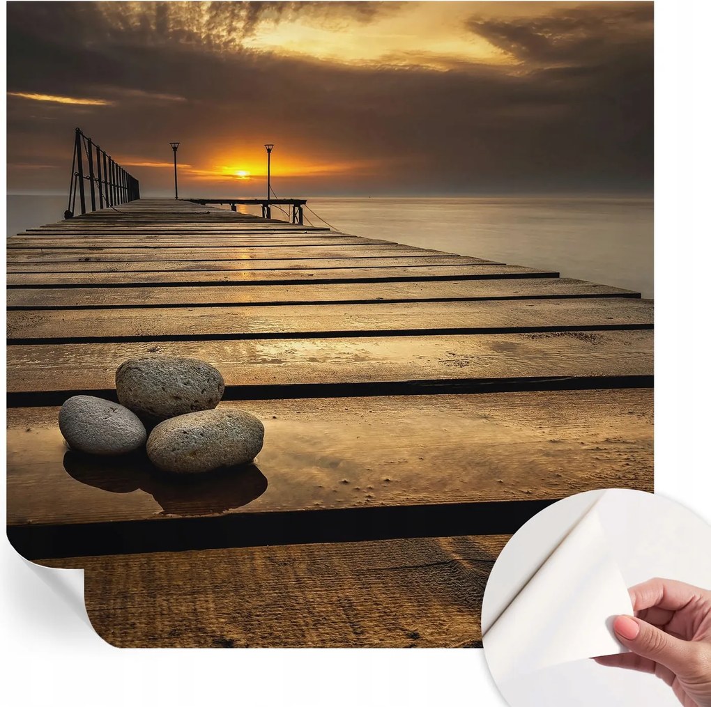 Modern öntapadós fotótapéta falra Naplemente 250x250 cm