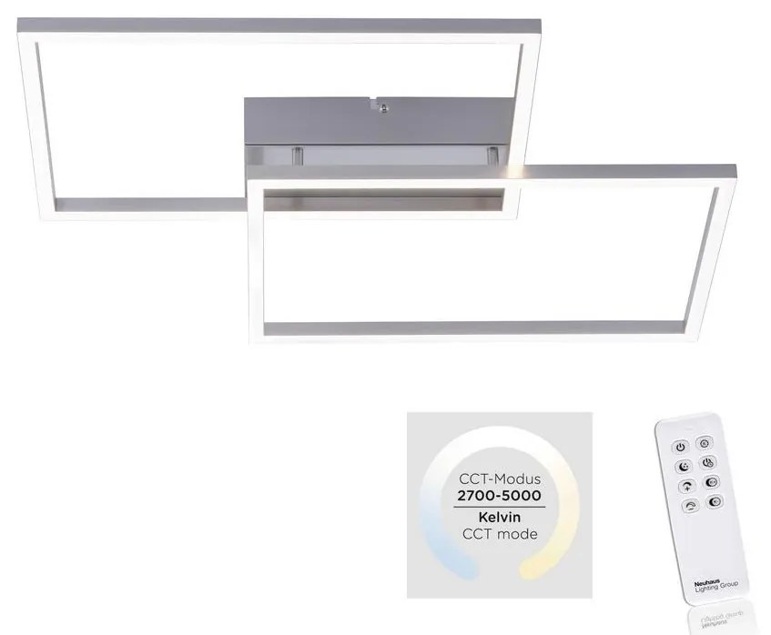Leuchten Direkt 14017-55 - LED Dimmelhető lámpa IVEN 2xLED/20W/230V + távirányító