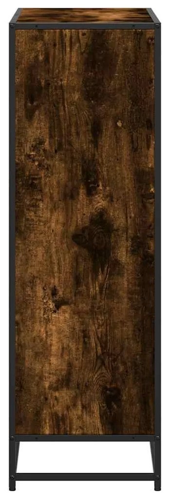 füstös tölgy színű szerelt fa könyvszekrény 80,5x35x107,5 cm