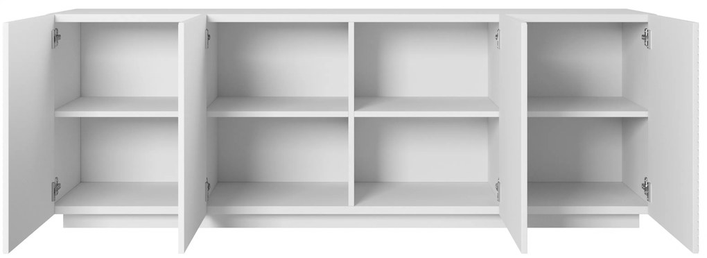 Asha komód 200 cm négyajtós - matt fehér