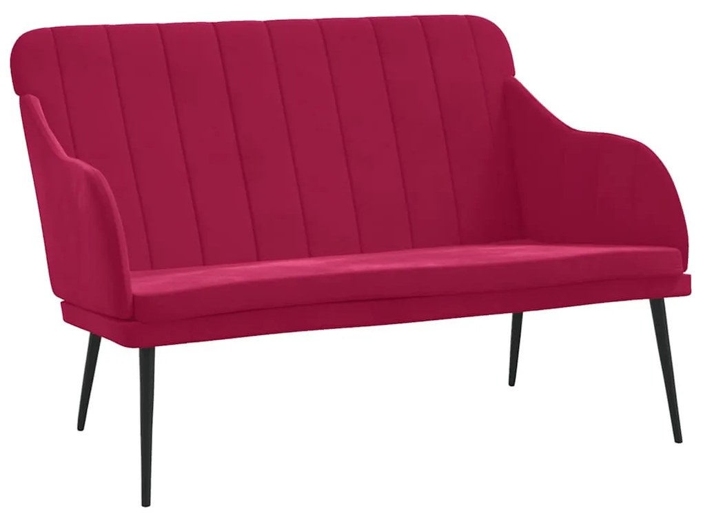 bordó bársonypad 110 x 76 x 80 cm