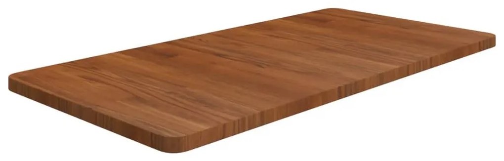 sötétbarna kezelt tömör fa fürdőszobai pult 100x50x2,5 cm