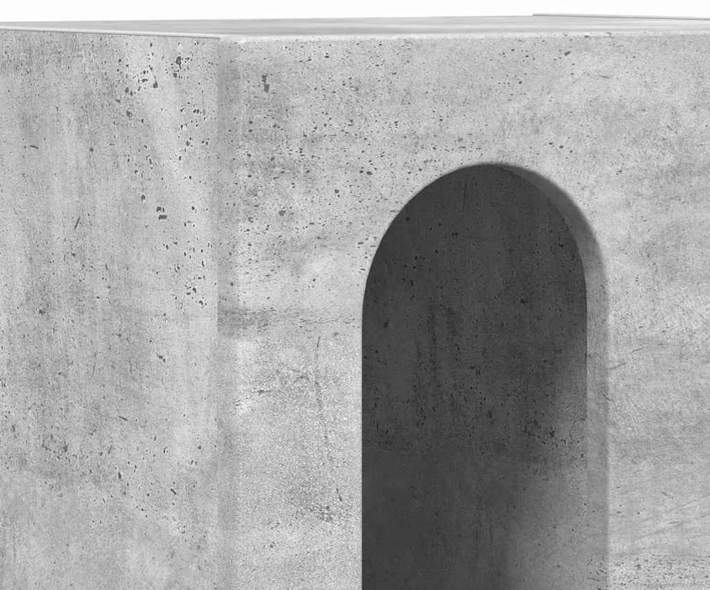 Éjjeli asztal 2 pcs Beton Szürke 40 x 35 x 50 cm Faanyag