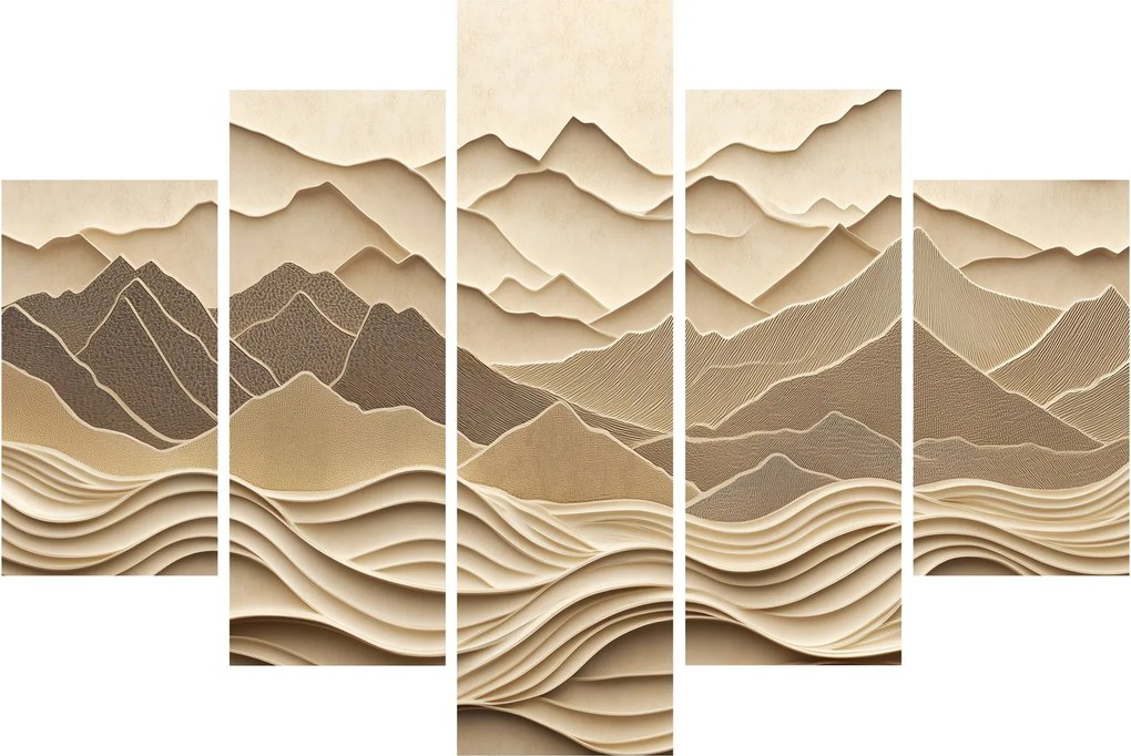 Kép - 3D hegyvonalak (150x105 cm)