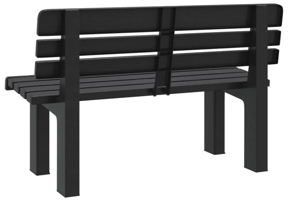 antracitszürke polipropilén kerti pad 110 x 52 x 71 cm