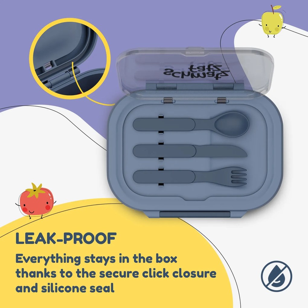 Klarstein Bunko műanyag uzsonnás doboz 3 rekesszel