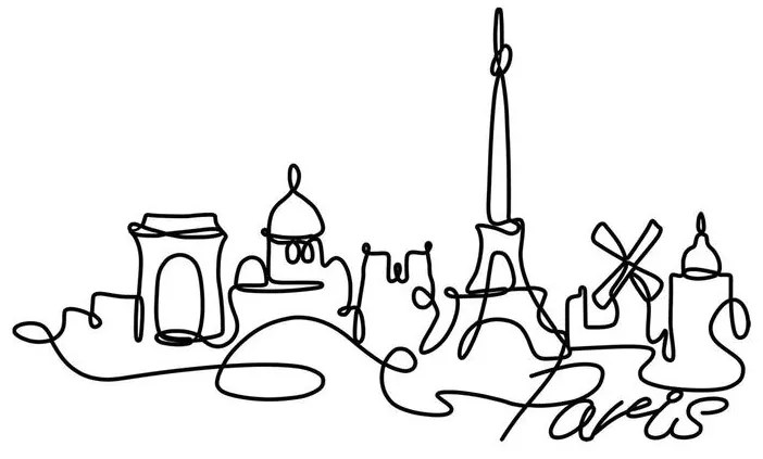 Fém fali dekoráció, Paris