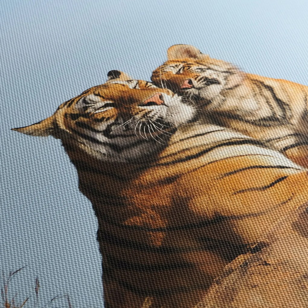 Kép - Tigris és a kölyke (90x60 cm)