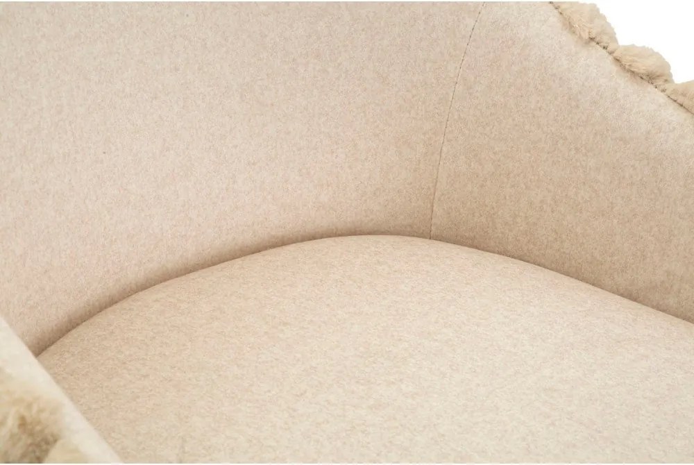 Krémszínű kárpitozott karfás bárszék szett 2 db-os (ülésmagasság 78 cm) Alaska – Mauro Ferretti