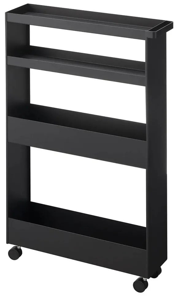 Matt fekete acél fürdőszobai polcos állvány 48x80,5 cm Tower – YAMAZAKI