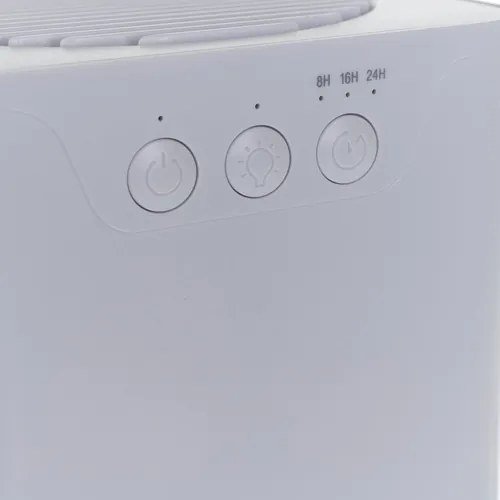 Mini páramentesítő LED háttérvilágítással és időzítővel fekete