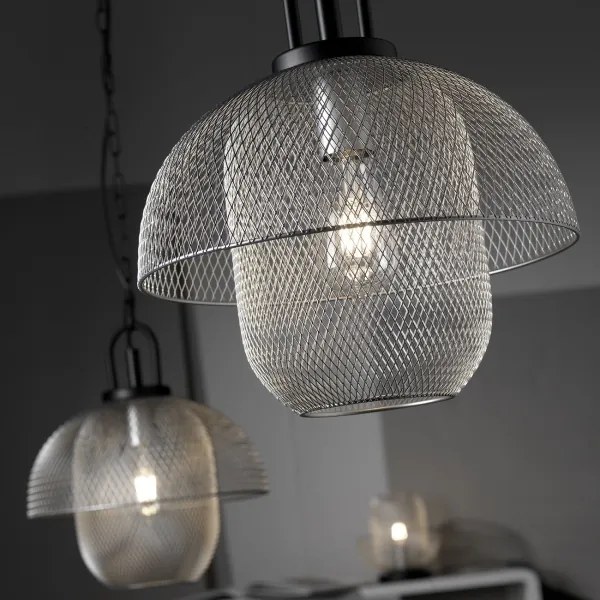 ONLI - Csillár láncon ZAIR 1xE27/22W/230V fekete/ezüst