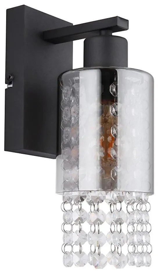 Globo 15799W - Fali lámpa BACKEY 1xE27/40W/230V fekete