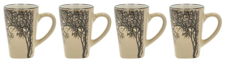 Krémszínű agyagkerámia eszpresszó bögre szett 4 db-os 100 ml Hela – Villa Collection