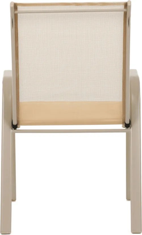 Kerti szék, fém, hálós kivitel, krém, AZC-C1000 CRM