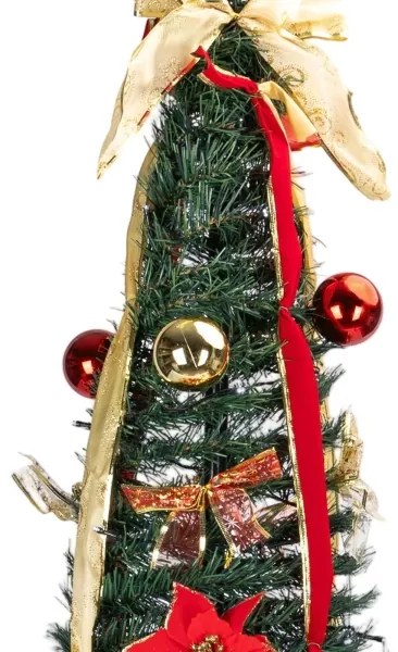 Aigostar - LED kültéri karácsonyfa 80xLED/230V 1,2m IP44 fekete/arany meleg fehér