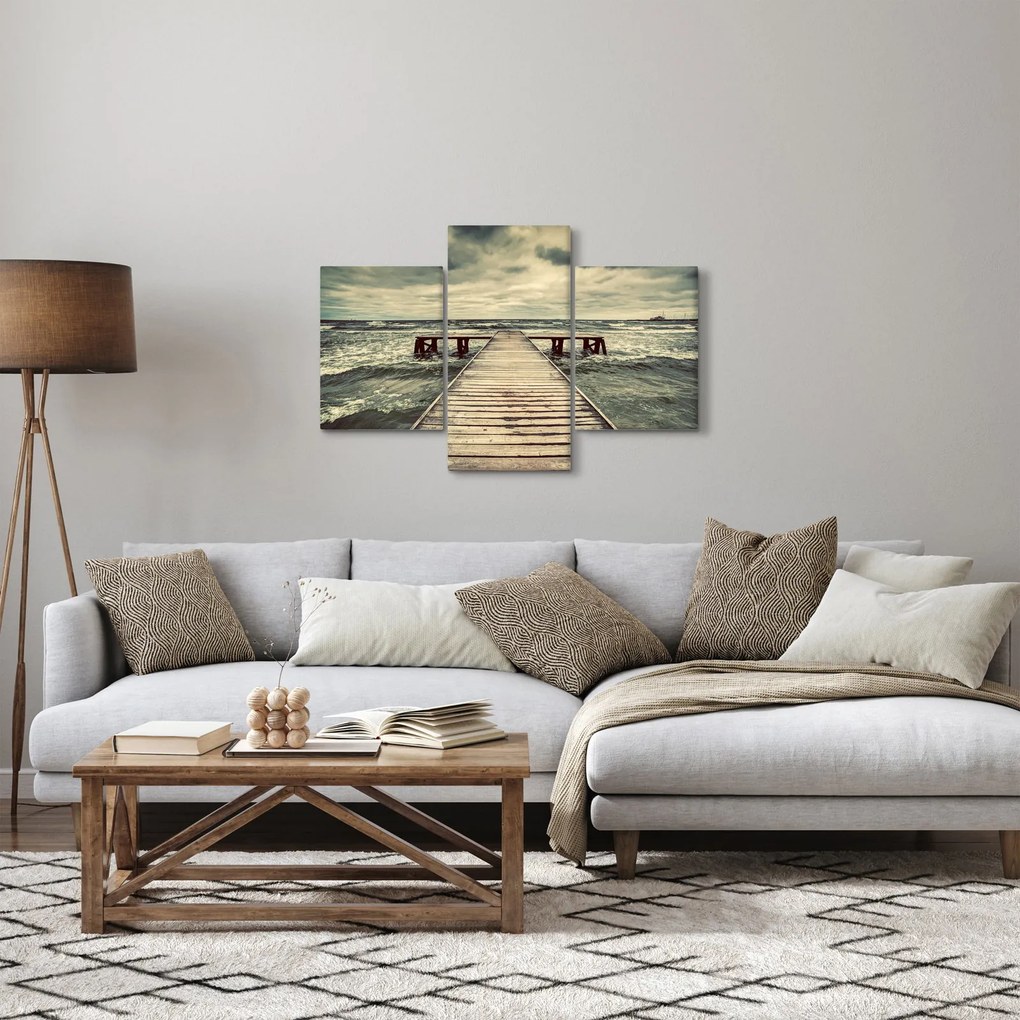 Egy fából készült móló képe a tengeren (90x60 cm)