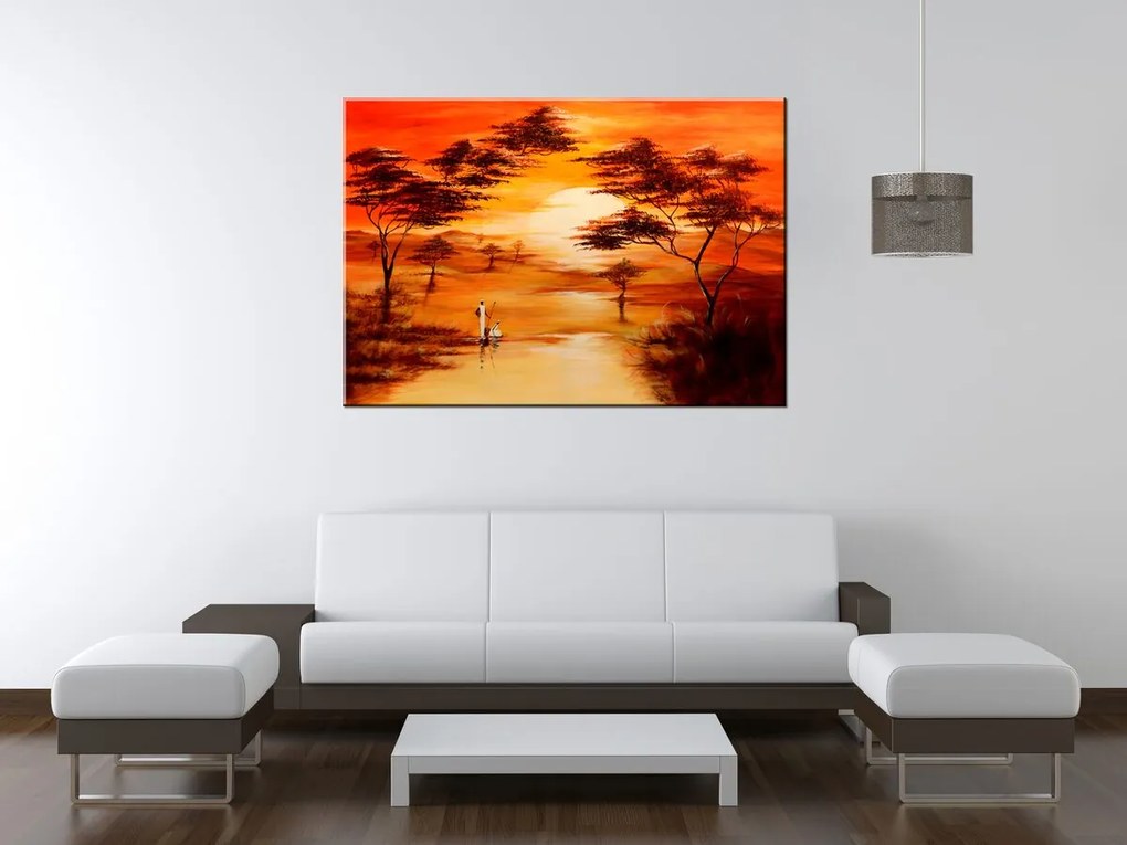 Gario Kézzel festett kép Gyönyöru Afrika Méret: 100 x 70 cm