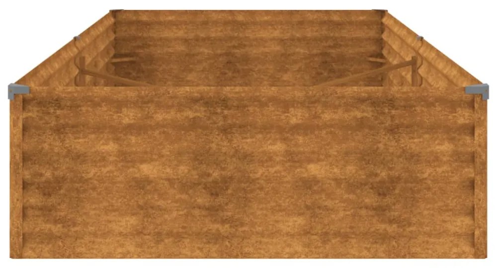 corten acél kerti magaságyás 195x100x36 cm