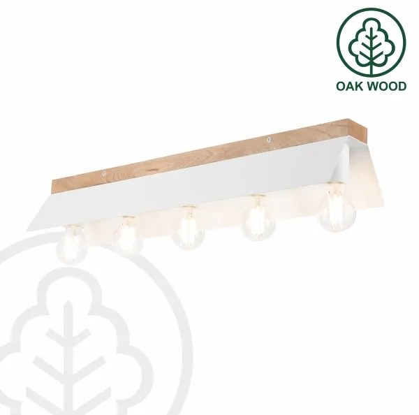 Mennyezeti lámpa ESME 5xE27/15W/230V fehér/tölgy
