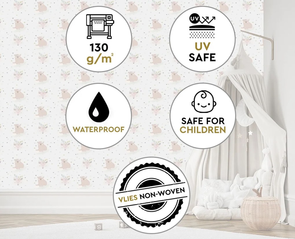 Gario Fotótapéta Boho macskák és rókák Anyag: Vlies, Méret: 150 x 105 cm