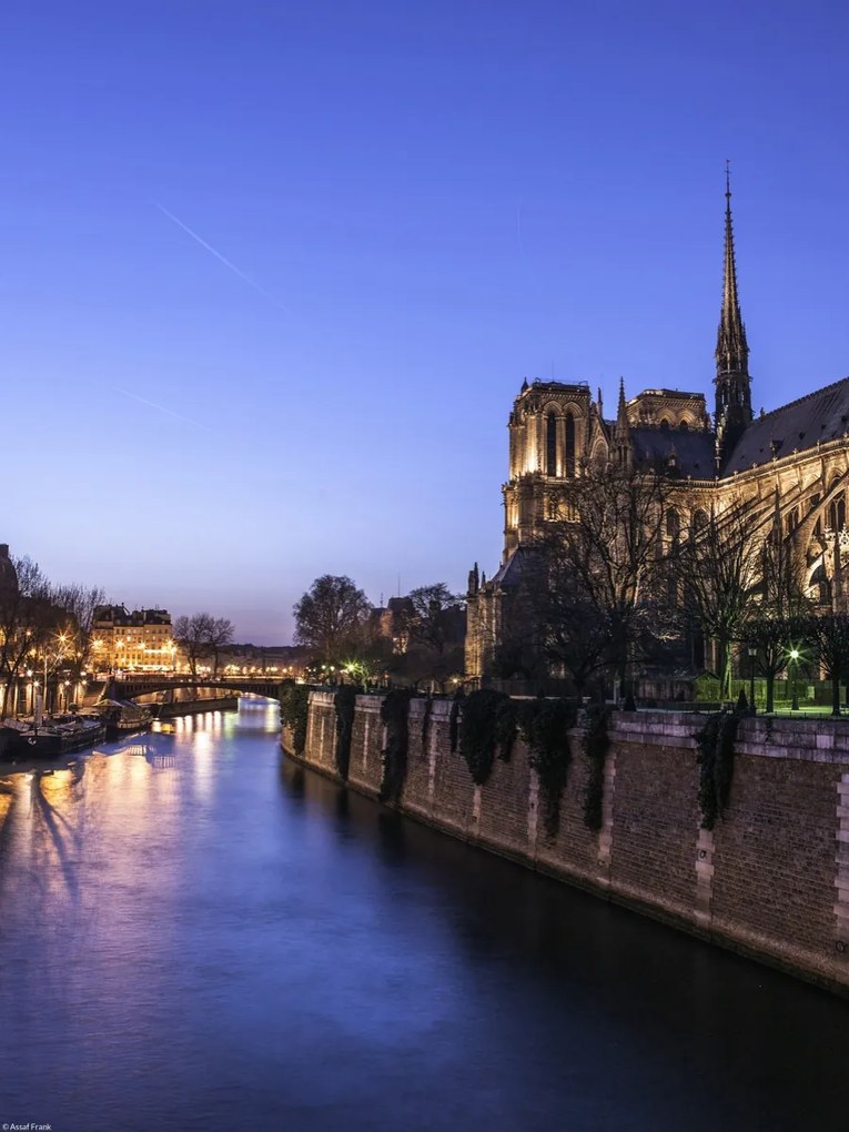 Poszter 30x40cm Notre-Dame de Paris éjszaka 2, Assaf Frank