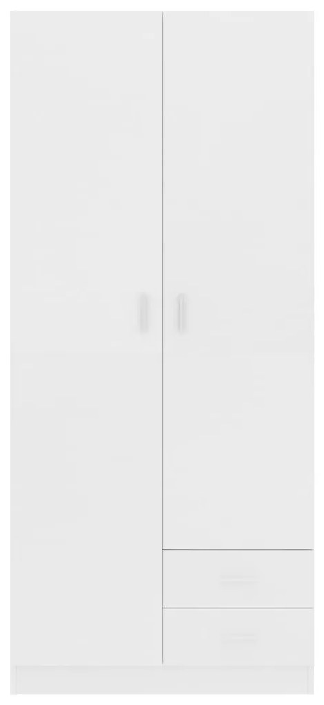 fehér szerelt fa ruhásszekrény 80 x 52 x 180 cm