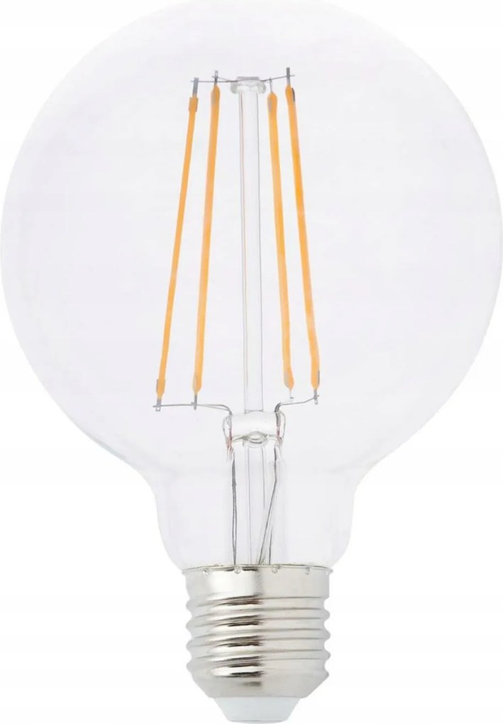 Faro Globe Led izzó, E27, 4W, 2700K, G95, átlátszó, 470 lm, retró dizájn