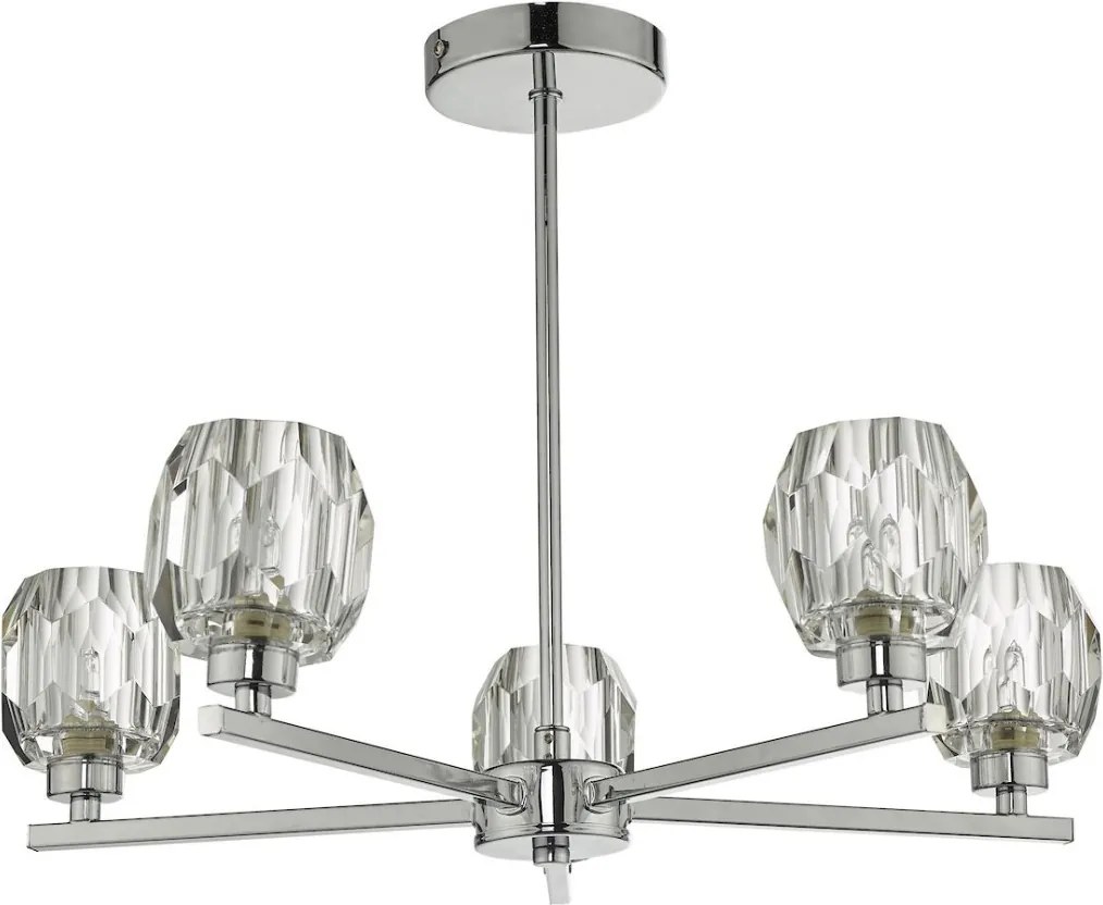 DAR LIGHTING IDI5450 IDINA Glamour Csillár Csiszolt króm, Átlátszó G9 IP20