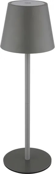 Globo 58488G-LED Dimmelhető érintéses tölthető kültéri asztali lámpa VANNIE 3W/5V IP54 1800mAh szürke