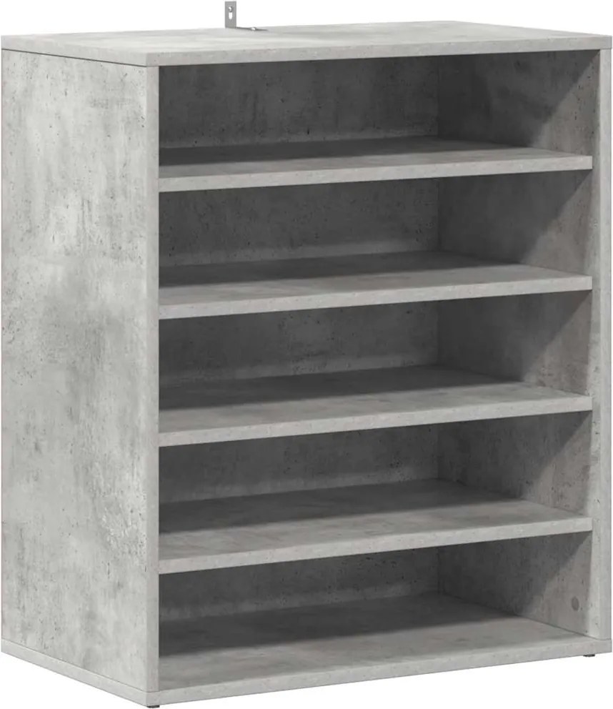 vidaXL betonszürke szerelt fa cipősszekrény 60 x 35 x 70 cm