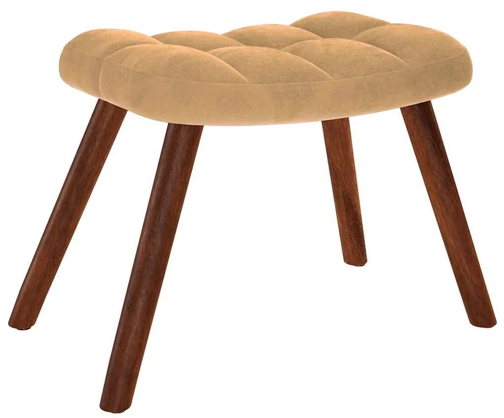 vidaXL barna bársony hintaszék lábtartóval