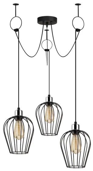 Csillár zsinóron TEL 3xE27/40W/230V pók