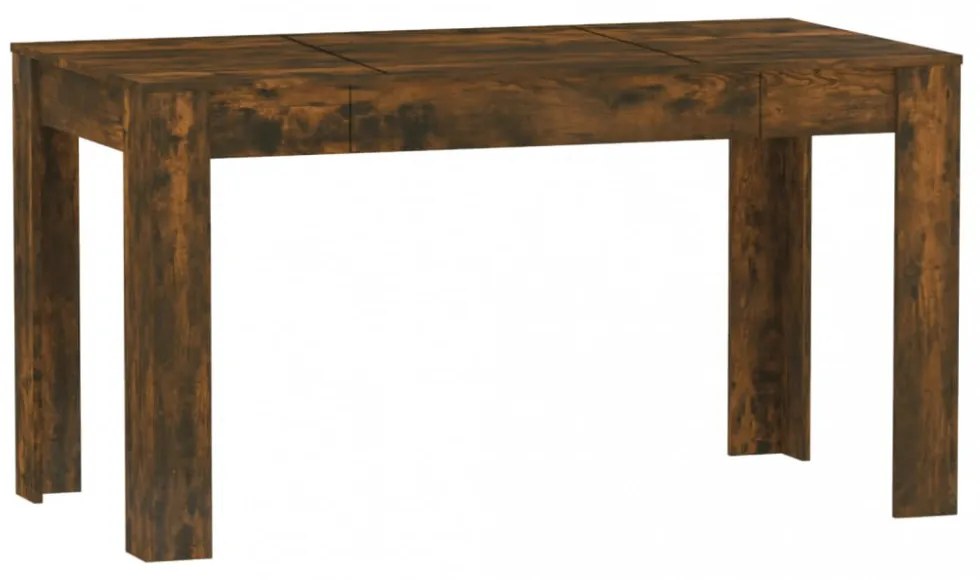 füstös tölgy színű szerelt fa étkezőasztal 140 x 74,5 x 76 cm