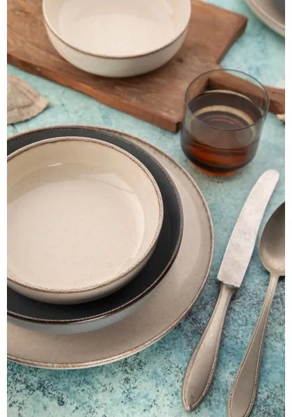 16 darabos étkészlet bézs/kék/porcelán