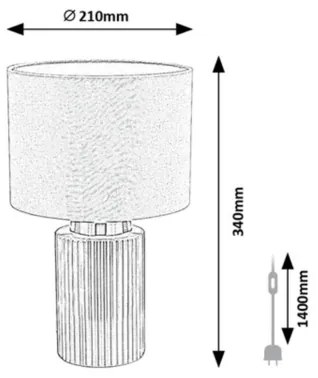 Rabalux 74046 - Asztali lámpa GLOVY 1xE14/40W/230V zöld