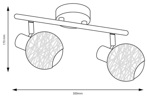 Spotlámpa DEX 2xE14/10W/230V bézs/krém