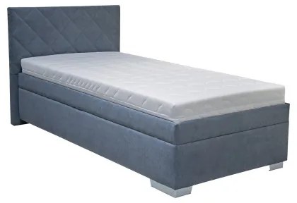 Kárpitozott ágy tárolóval és matraccal LANA 90x200 cm kék