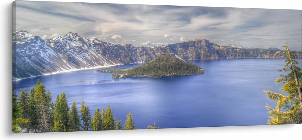 Kép egy hegyi tóról (120x50 cm)